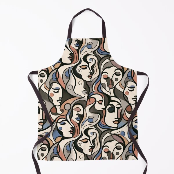 Item preview, Abstract Art Nouveau Woman Faces Pattern designed and sold by Dream Garden.
