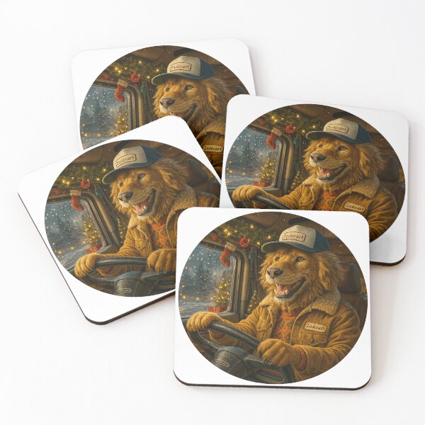 Item preview, Truck Driver Dog – Holiday Roads and Warm Lights designed and sold by Zouky.art.