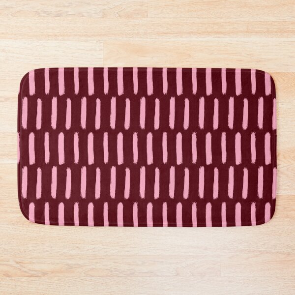 Item preview, Pink on Dark Red Brush Stroke Stripes designed and sold by OneThreeSix.