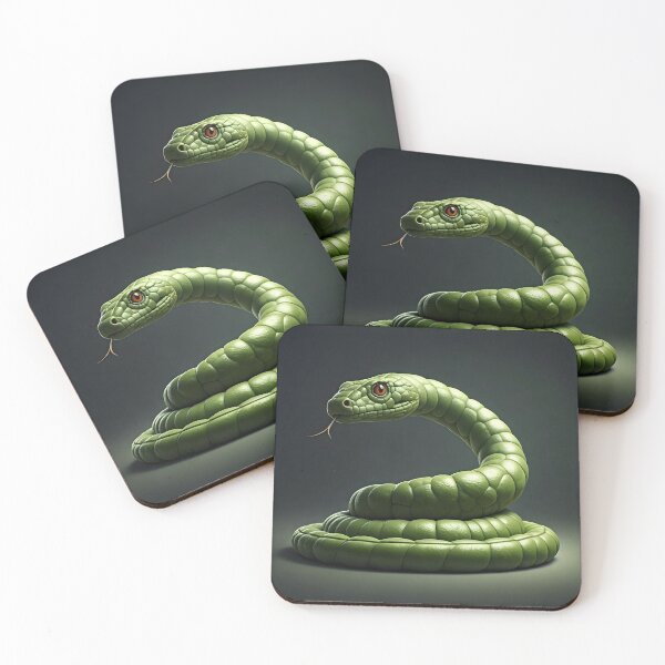 Item preview, Green Bean Serpent – Whimsical Veggie Art designed and sold by PawPrintedArt.