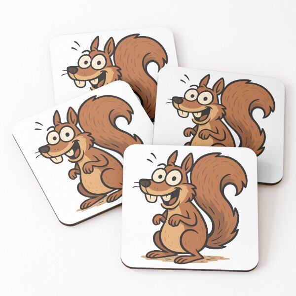 Item preview, Cheerful Cartoon Brown Squirrel with Big Eyes and Bushy Tail. designed and sold by The-T-In-Retro.
