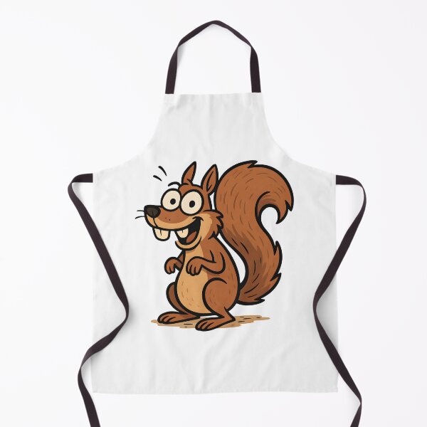 Item preview, Cheerful Cartoon Brown Squirrel with Big Eyes and Bushy Tail. designed and sold by The-T-In-Retro.