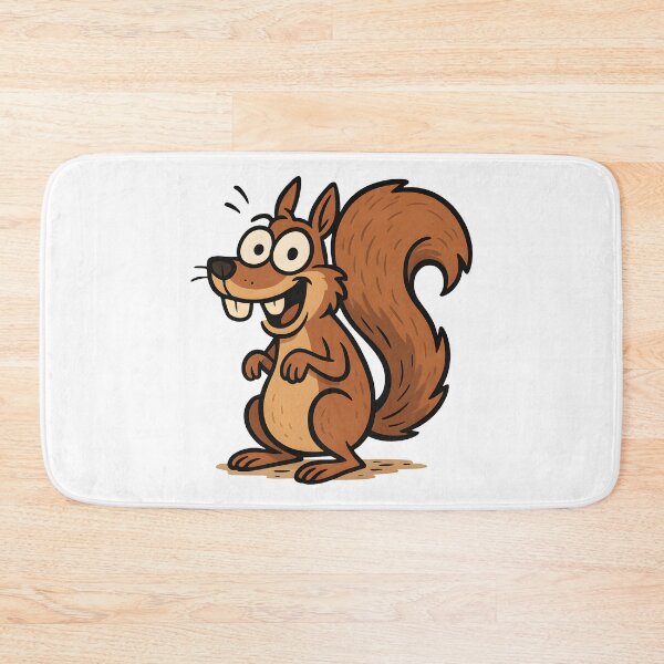 Item preview, Cheerful Cartoon Brown Squirrel with Big Eyes and Bushy Tail. designed and sold by The-T-In-Retro.