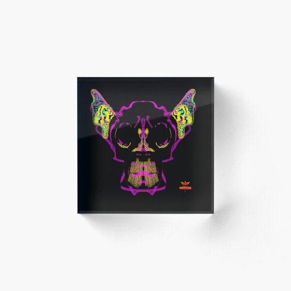 Neural Skull Strata 20 Book of Immersion no 5 by iServalan  Acrylic Block