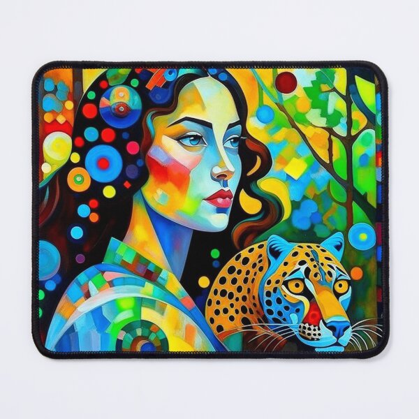 Item preview, A woman and a leopard. designed and sold by Natalia-Vlad.