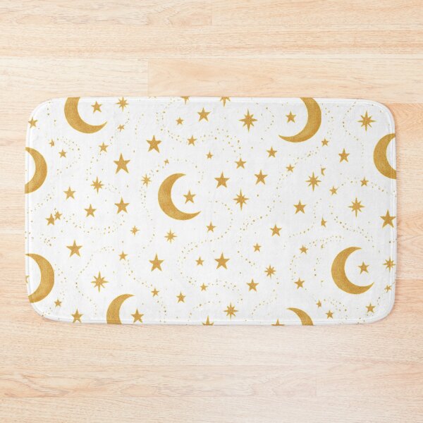 Item preview, Golden Celestial Night – Moon & Stars Pattern designed and sold by Painted Moon by Luna Bee™.