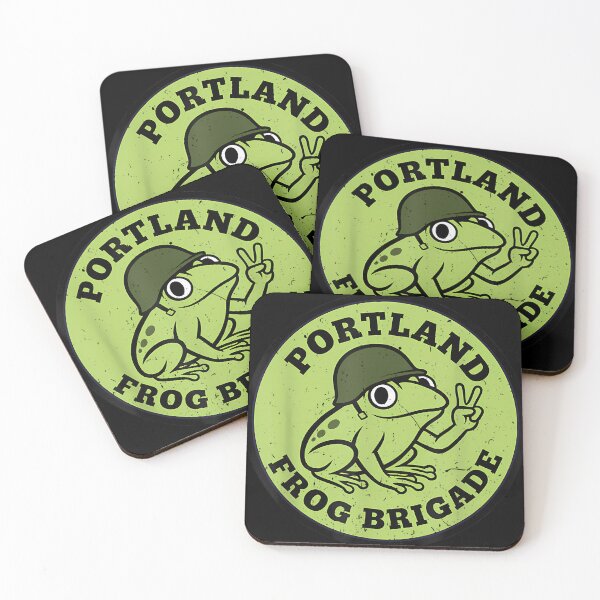 Item preview, Portland Frog Brigade – Peaceful Amphibian Army Design designed and sold by Alluka Brand.