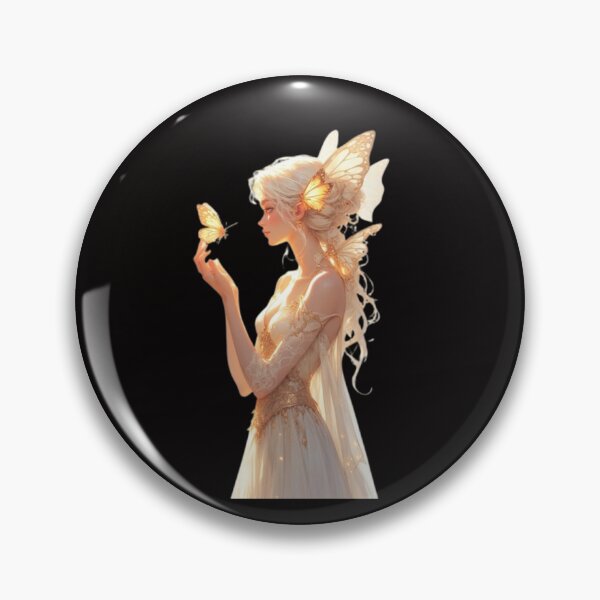Item preview, Opalite Fairy with Glowing Butterfly – Enchanting Fantasy  designed and sold by Ditstyle.