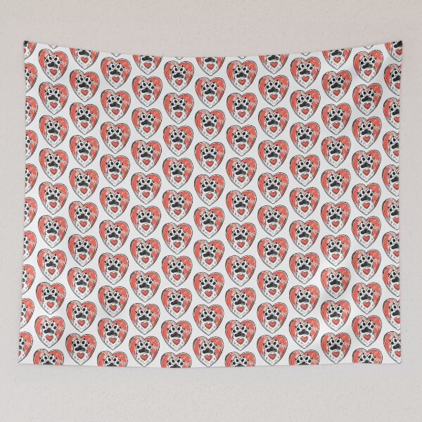 Item preview, Hand drawn cartoon dog paw in heart, perfect for dog lovers, pet care design, and vet clinic logos designed and sold by GracelucyShop.