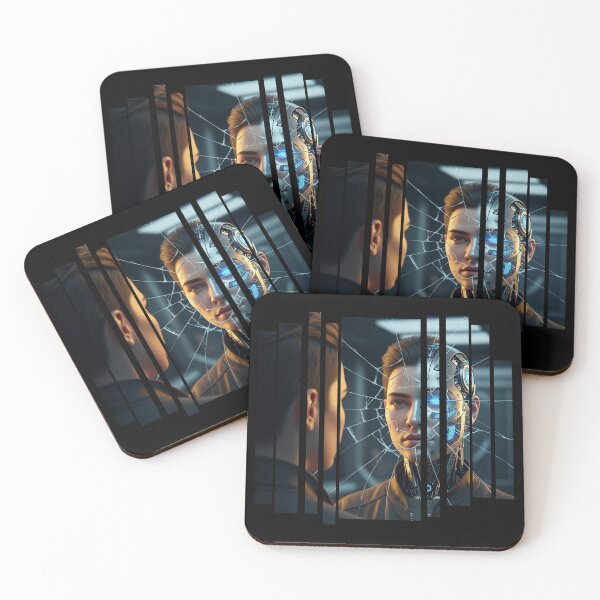 Item preview, Reflections of the Future, Human vs AI Self designed and sold by chipmuckdesignn.