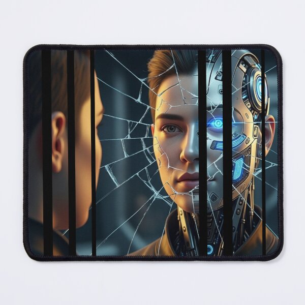 Item preview, Reflections of the Future, Human vs AI Self designed and sold by chipmuckdesignn.