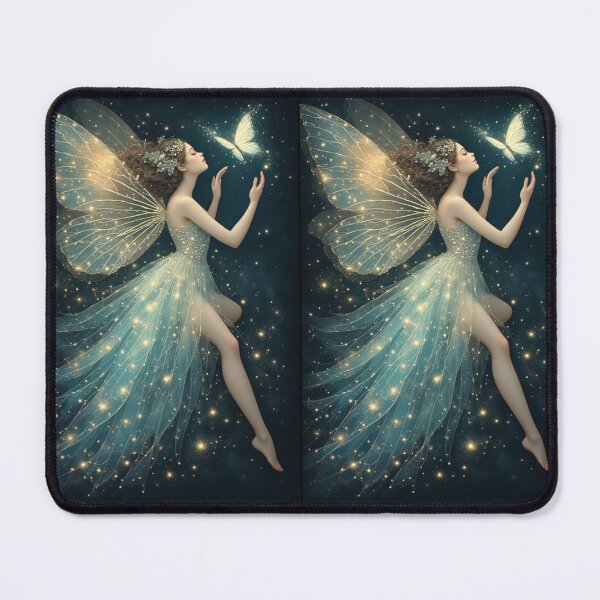 Item preview, Opalite Fairy with Glowing Butterfly – Enchanting Fantasy designed and sold by Ditstyle.