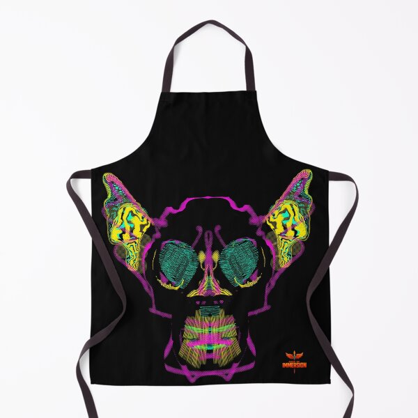 Green Eye Neural Skull Strata 20 Book of Immersion no 4 by iServalan Apron