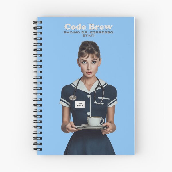 Item preview, Code Brew Vol. 2 – Nurse Holly G., Retro Coffee & Medical Humour Art designed and sold by Gino By Design.