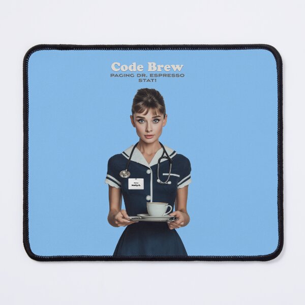 Item preview, Code Brew Vol. 2 – Nurse Holly G., Retro Coffee & Medical Humour Art designed and sold by Gino By Design.
