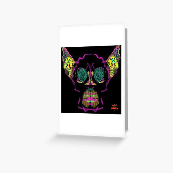 Green Eye Neural Skull Strata 20 Book of Immersion no 4 by iServalan  Greeting Card