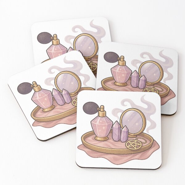 Item preview, Witchy Vanity Tray | Glam Witch Altar Sticker & Feminine Manifestation Printable Art designed and sold by HerDreamCodes.