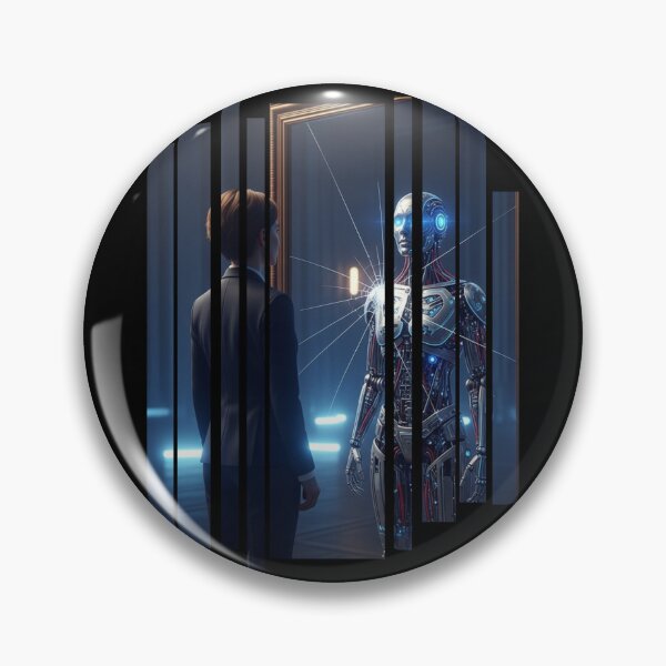 Item preview, Reflections of the Future, Human vs AI Self designed and sold by chipmuckdesignn.