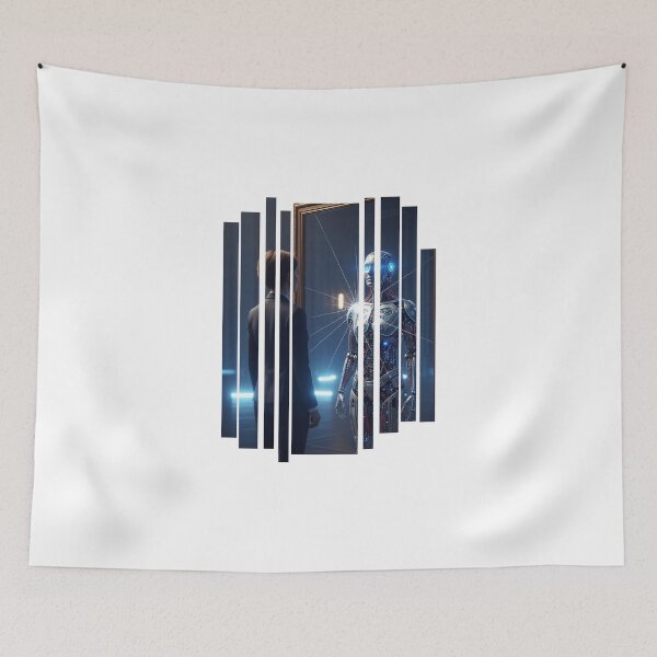 Item preview, Reflections of the Future, Human vs AI Self designed and sold by chipmuckdesignn.
