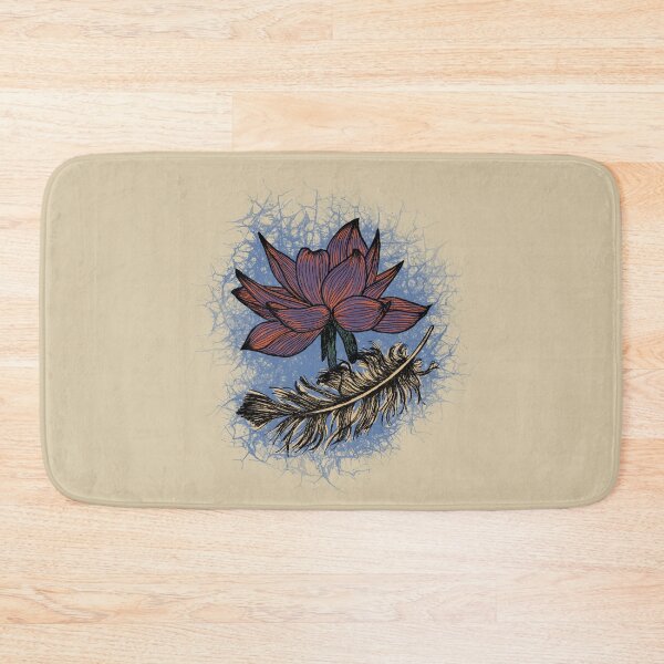 Item preview, Flower and Feather Design – Boho Botanical Nature Art designed and sold by Half Mess.