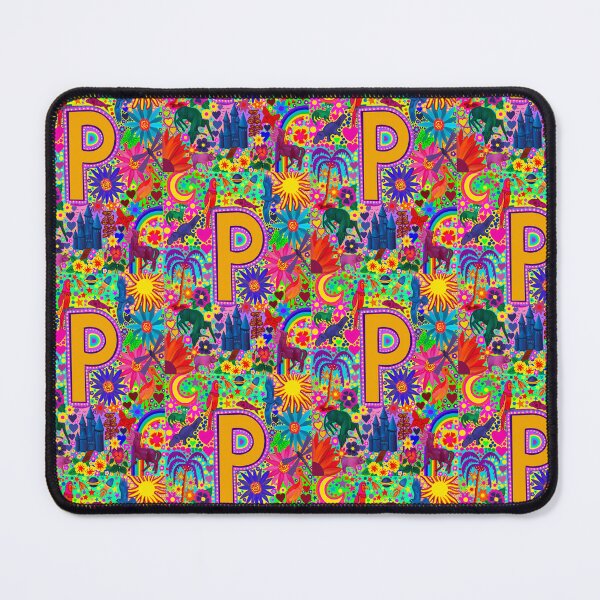Item preview, Psychedelic Letter P Art | Colourful Retro Alphabet Design designed and sold by Vividality.