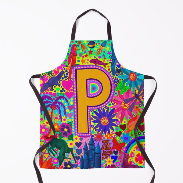 Item preview, Psychedelic Letter P Art | Colourful Retro Alphabet Design designed and sold by Vividality.