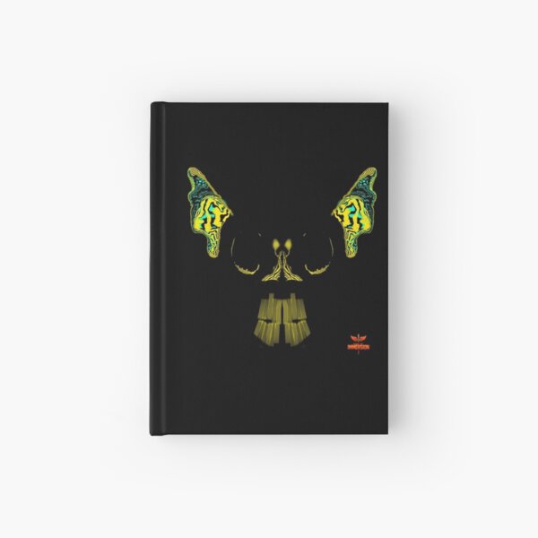 Yellow Neural Skull Strata 20 Book of Immersion no 3 by iServalan  Hardcover Journal