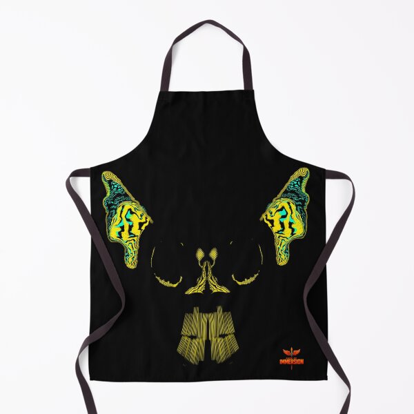 Yellow Neural Skull Strata 20 Book of Immersion no 3 by iServalan Apron