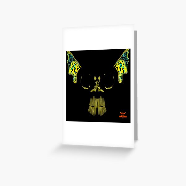 Yellow Neural Skull Strata 20 Book of Immersion no 3 by iServalan  Greeting Card