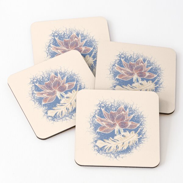 Item preview, Flower and Feather Design – Boho Botanical Nature Art designed and sold by Half Mess.