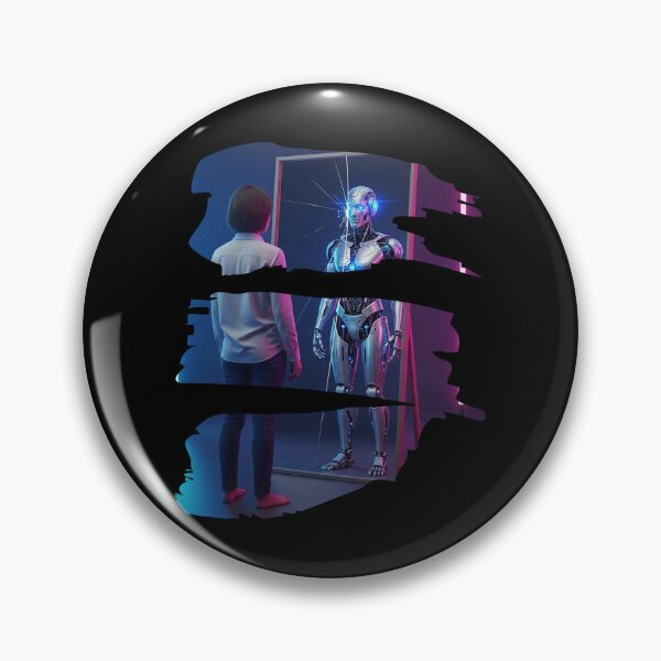 Item preview,  Reflections of the Future, Human vs AI Self designed and sold by chipmuckdesignn.