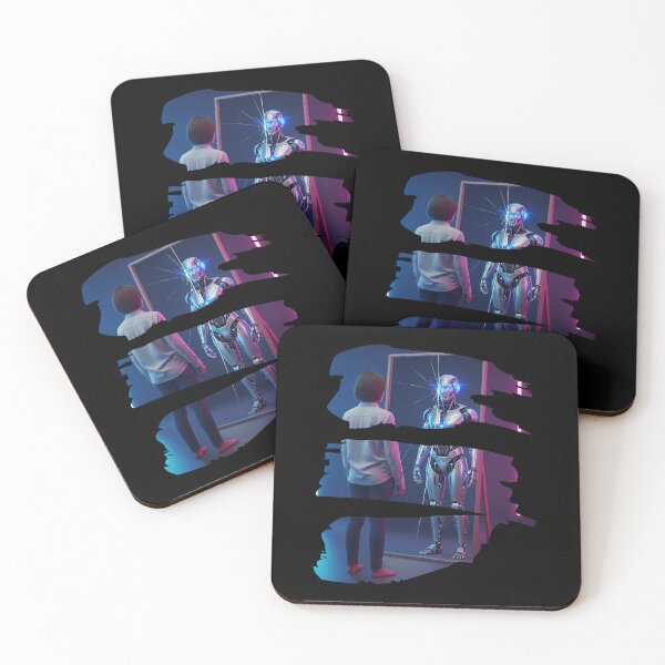 Item preview,  Reflections of the Future, Human vs AI Self designed and sold by chipmuckdesignn.