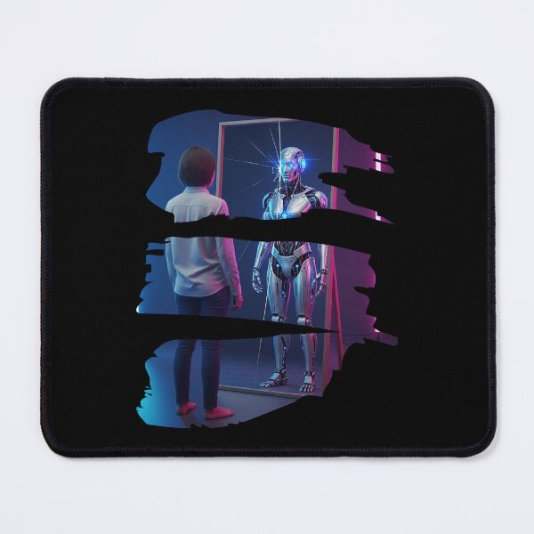 Item preview, Reflections of the Future, Human vs AI Self designed and sold by chipmuckdesignn.