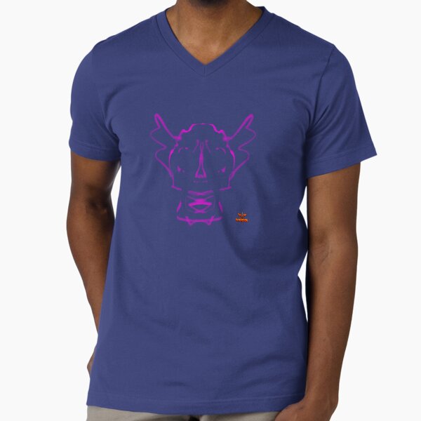 Magenta Neural Skull Strata 20 Book of Immersion no 3 by iServalan  V-Neck T-Shirt