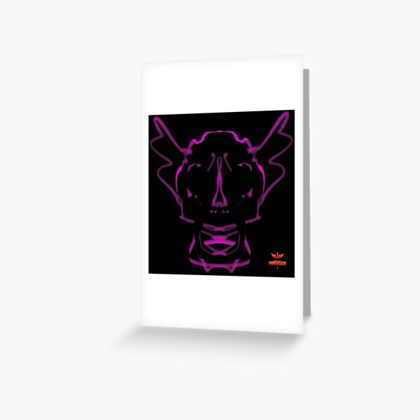 Magenta Neural Skull Strata 20 Book of Immersion no 3 by iServalan  Greeting Card