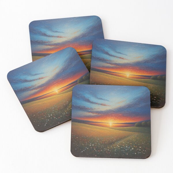 Item preview, “Sunset Meadow – Wildflowers & Golden Horizon” designed and sold by NaomiRut.