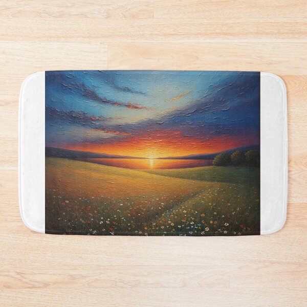 Item preview, “Sunset Meadow – Wildflowers & Golden Horizon” designed and sold by NaomiRut.