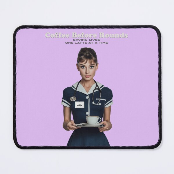 Item preview, Coffee Before Rounds – Funny Retro Nurse Art, Medical Humour Series 3 designed and sold by Gino By Design.
