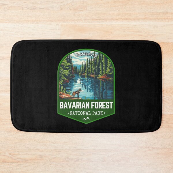 Item preview, Bavarian Forest National Park in Germany Retro Travel Art Emblem designed and sold by MaateoDesign.