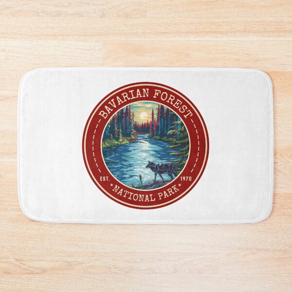 Item preview, Bavarian Forest National Park in Germany Vintage Travel Art Circle Emblem designed and sold by MaateoDesign.