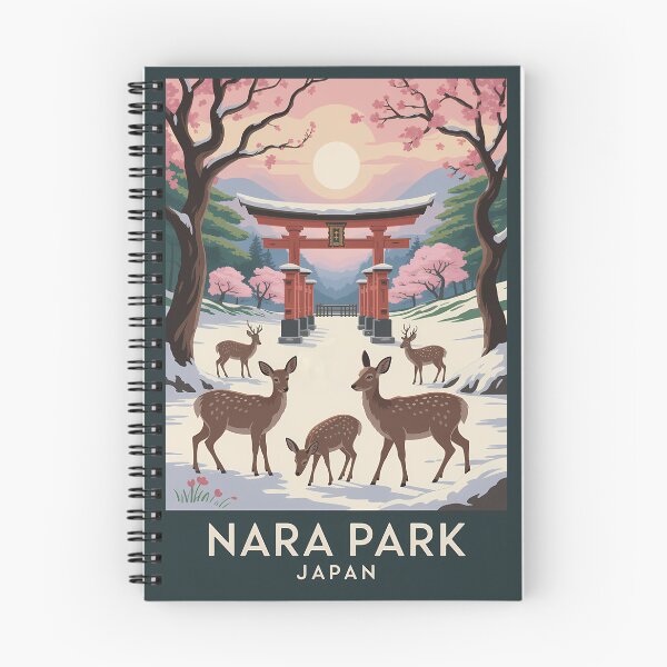 Item preview, Nara Park Japan Illustration Travel Art Vintage designed and sold by KrisSidDesigns.