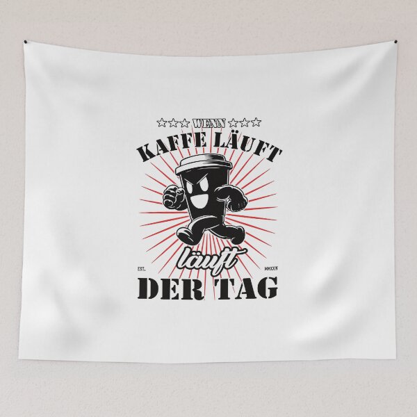 Item preview, When coffee runs, the day runs – Funny design designed and sold by RetroMaritalArt.