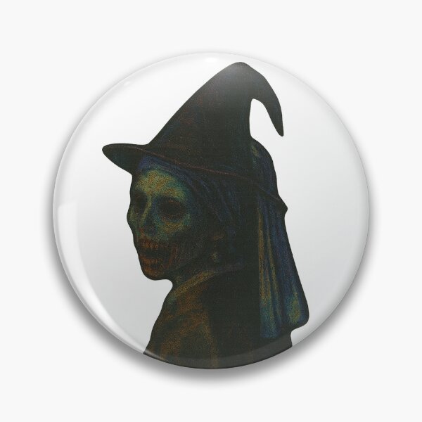 Artikelvorschau, Die Hexe mit dem Perlenohrring – Gothic Halloween neu interpretiert entworfen und verkauft von ceksdesign.