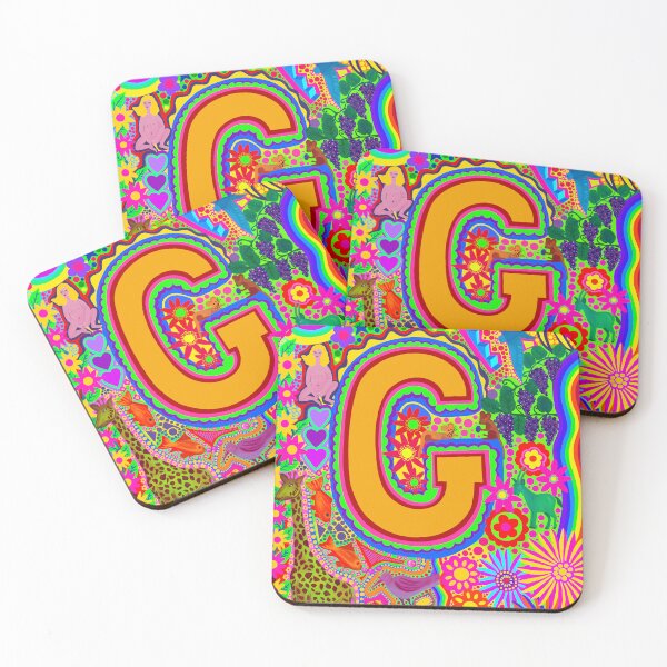 Item preview, Psychedelic Letter G Art | Colourful Retro Alphabet Design designed and sold by Vividality.