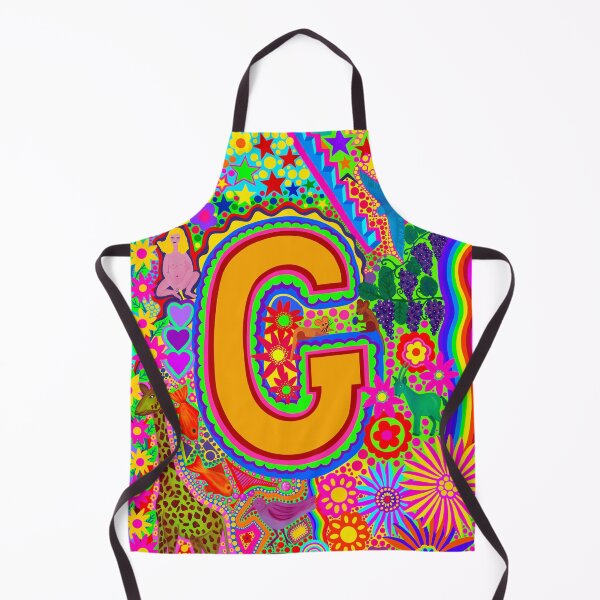 Item preview, Psychedelic Letter G Art | Colourful Retro Alphabet Design designed and sold by Vividality.