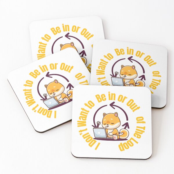 Item preview,  Shiba Inu Working on Laptop | Cute Productivity Loop Dog Design | I don't want to be in or out of the loop designed and sold by luckyhue.