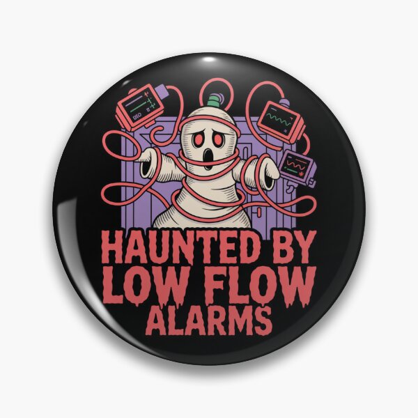 Item preview, ECMO Halloween – Haunted by Low Flow Alarms Halloween Tee designed and sold by CrunchyGoats.