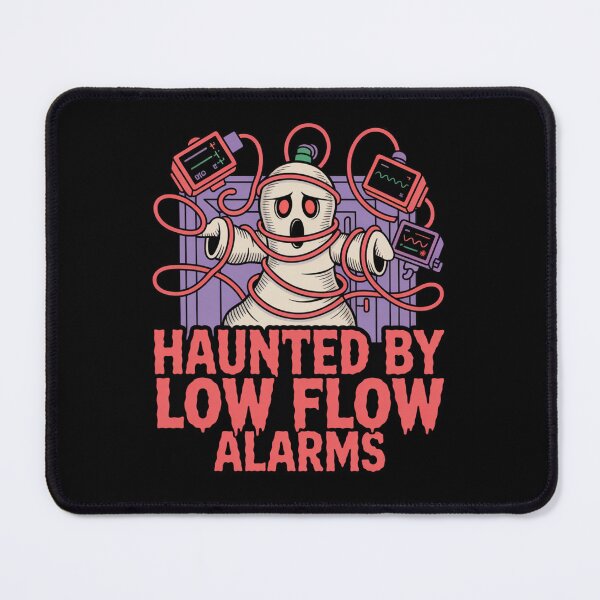 Item preview, ECMO Halloween – Haunted by Low Flow Alarms Halloween Tee designed and sold by CrunchyGoats.