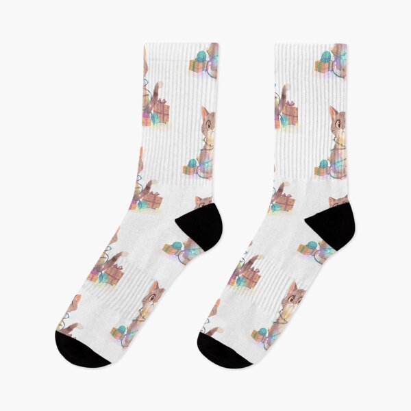 Item preview, Funny Cat Tangled in Christmas Lights – Cute Holiday Chaos Design designed and sold by jelonkaa.