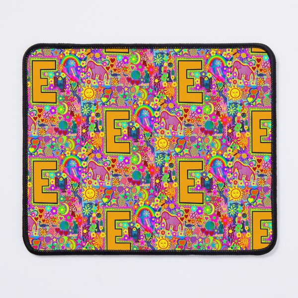 Item preview, Psychedelic Letter E Art | Colourful Retro Alphabet Design designed and sold by Vividality.